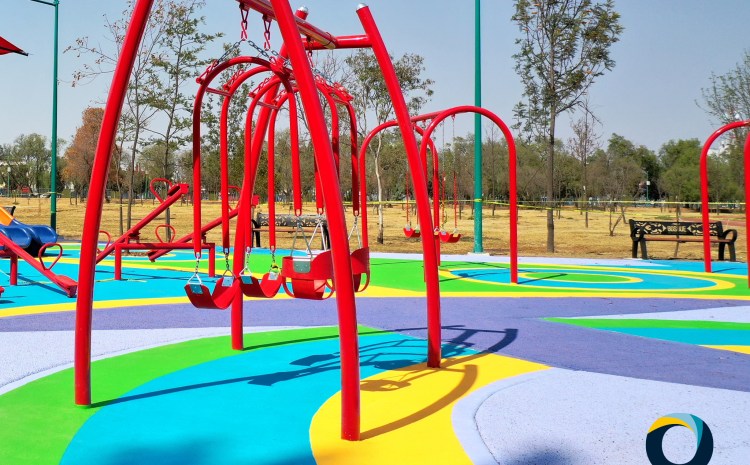  Wet pour rubber crumb in the design of outdoor playgrounds and recreational areas